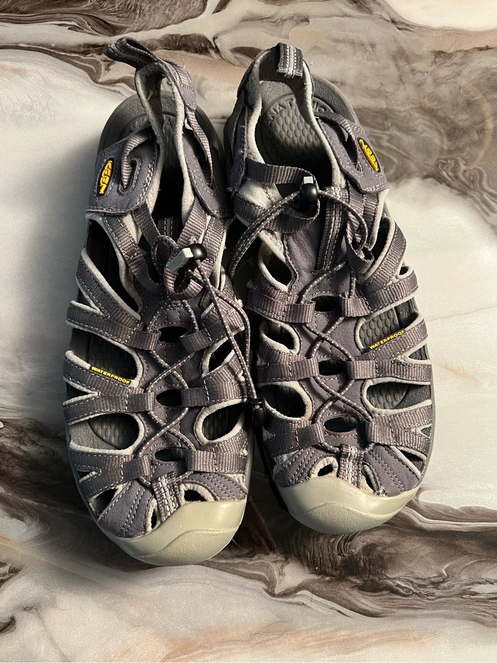 Keen Women's Gray Closed-Toe Strappy Sandals